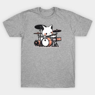 White cat, drum soul T-Shirt